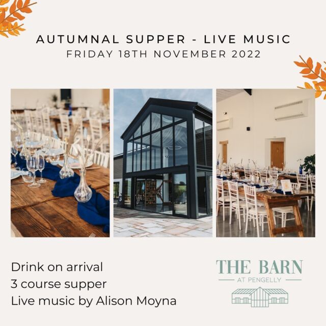 We are delighted to be part of the first feast night at the beautiful @pengellyweddings. We will be serving a three course autumnal sharing menu including a welcome drink and live music on the 18th November. For more information head over to the @pengellyweddings page and get your tickets! Swipe to see the menu. ➡️

See you there! 👌