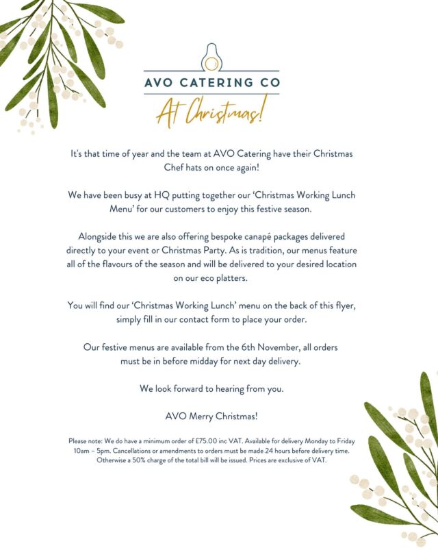 It’s that time of year again, Christmas is around the corner and it’s time to launch our 2023 festive lunch menu. 🎄
.
All info can be found above. ☝️Alongside side this we are also offering canapé packages delivered directly to your event. Get in touch to find out more and we look forward to hearing from you! 🧑‍🎄