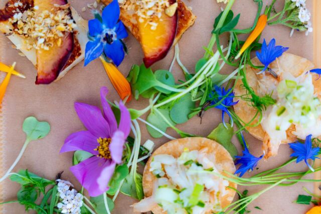 A beautoful summery canapés shot to brighten up your  Saturday morning. 🌼
.
#weddingcornwall #foodphotography #weddingcaterer #cornwall #instafood #proposal #weddingfood #corporatecatering